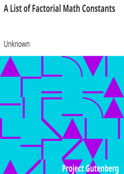 A List of Factorial Math Constants