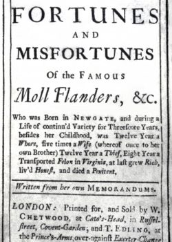 The Fortunes and Misfortunes of the Famous Moll Flanders