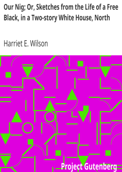 Our Nig; Or, Sketches from the Life of a Free Black, in a Two-story White House, North / Showing That Slavery’s Shadows Fall Even There