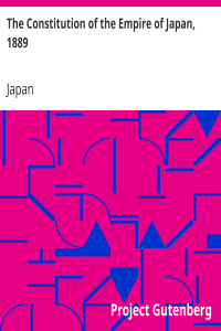 The Constitution of the Empire of Japan, 1889