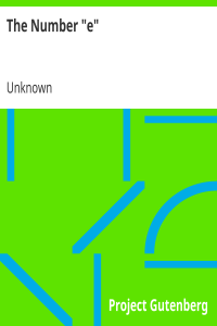 The Number “e”