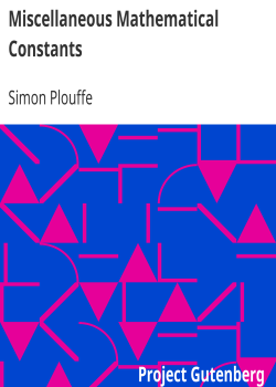 Miscellaneous Mathematical Constants