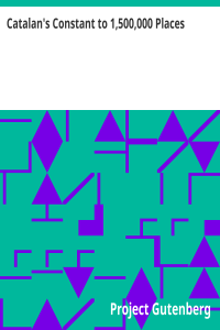 Catalan’s Constant to 1,500,000 Places