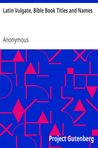 Latin Vulgate, Bible Book Titles and Names